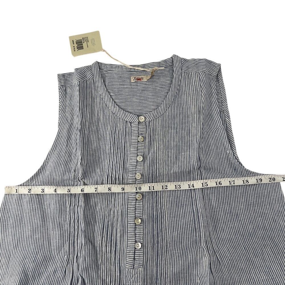 Faherty Blue Mini Stripe Isha Dress XL - Picture 7 of 13